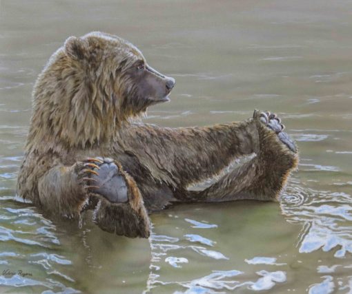 Valerie Rogers' Painting of Bear in water