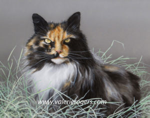 Barn Boss Cat painting by Valerie Rogers