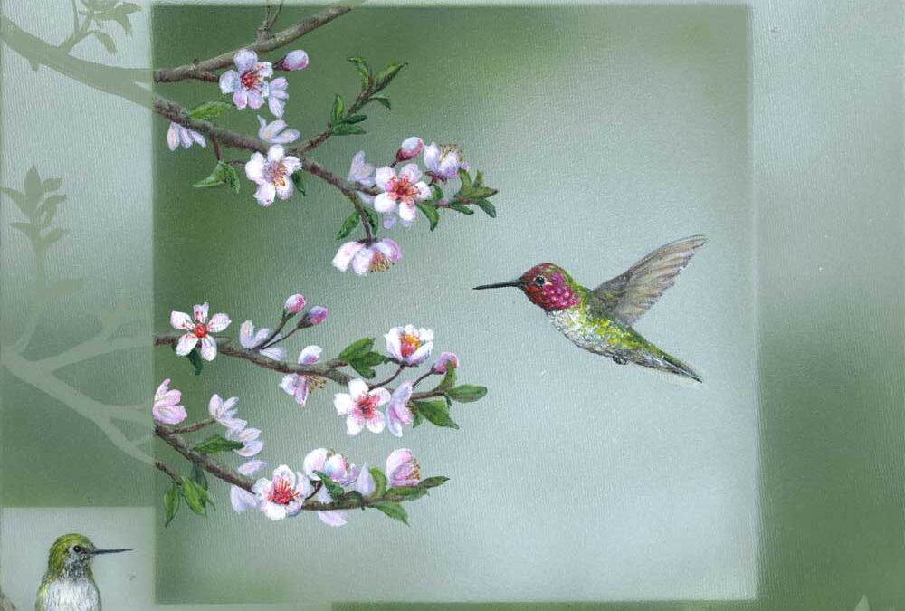 Wild Elements Hummingbirds 12×12 $395 CAD