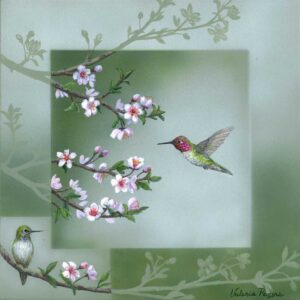 Valerie Rogers hummingbird painting