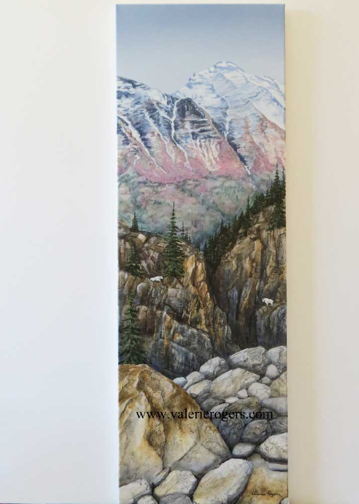 Rock Fall Painting by Valerie Rogers